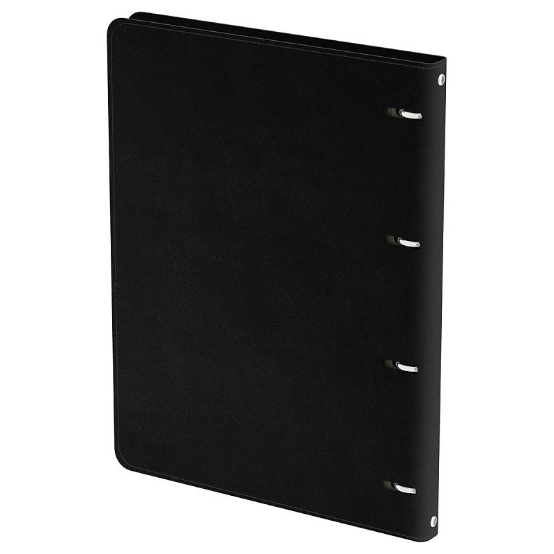 Тетрадь на кольцах А4, 120л., кожзам,  BG "Моно. Черный"