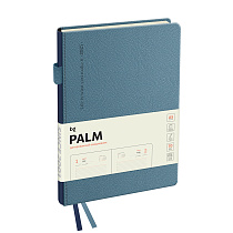 картинка Ежедневник датированный 2025г., А5, 176л., кожзам, BG "Palm. Steel blue" от магазина