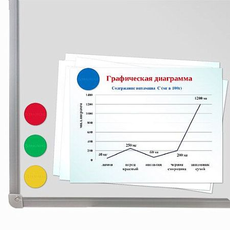 Магниты МОЩНЫЕ 40 мм (БОЛЬШОГО ДИАМЕТРА), НАБОР 4 шт., ассорти, BRAUBERG "SUPER", 237480