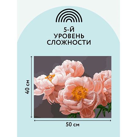 Картина по номерам на холсте ТРИ СОВЫ "Нежность", 40*50, с акриловыми красками и кистями