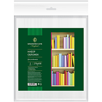 Набор обложек (5шт.) 270*490 для учебников Петерсон/Моро ч.1,3/Гейдман/Кап.солн/Плешаков, универсальная с липким слоем, Greenwich Line, ПП 90мкм, ШК