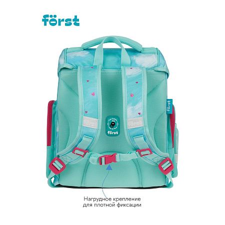 Ранец Först F-Set "Pretty fox" 35*29*16 см, 1 отделение, 3 кармана, анатомическая спинка, пенал, мешок для обуви 