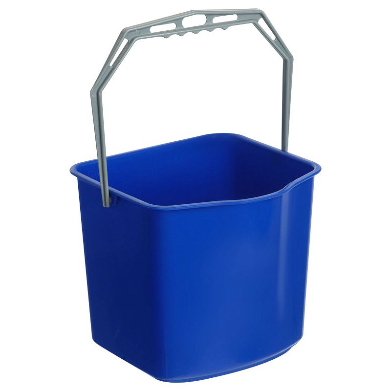 УЦЕНКА - Тележка уборочная OfficeClean Professional 2 секции, 15л, отжим, корзина, держ. д/мусор. мешка (осн 375549)