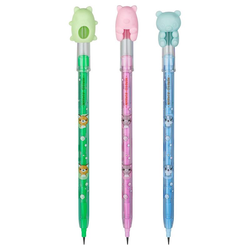 Карандаш сегментный Мульти-Пульти "Зверята", с топпером, ассорти 