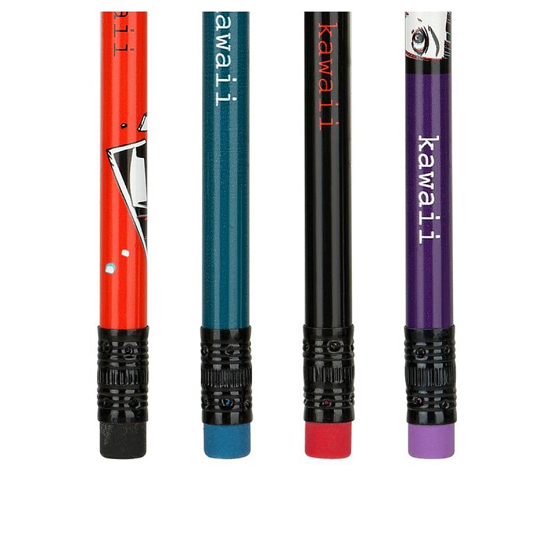 Карандаш ч/г MESHU "Kawaii", HB, заточен., с печатью, с ластиком, ассорти, туба 