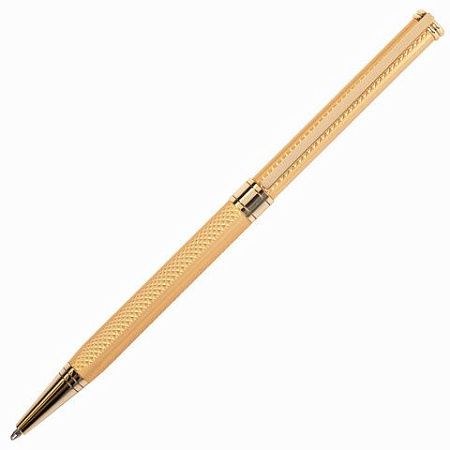 Ручка подарочная шариковая GALANT "Stiletto Gold", тонкий корпус, золотистый, золотистые детали, пишущий узел 0,7 мм, синяя, 140527 
