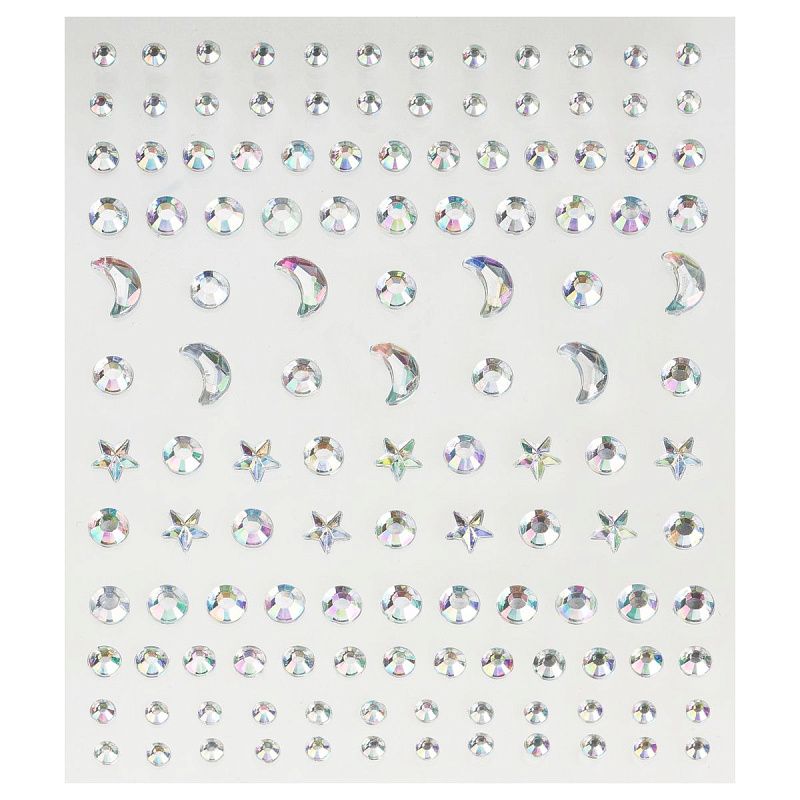 Стразы самоклеящиеся для творчества MESHU "Mother of Pearl" 118 наклеек, инд. уп., европодвес