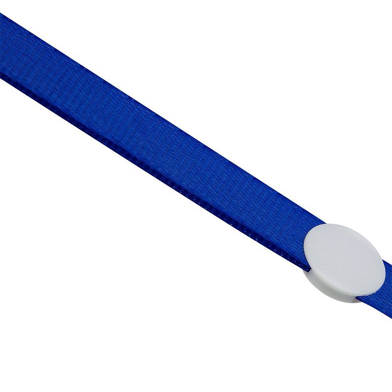 Бейдж горизонтальный OfficeSpace, 55*90мм, школьный синий, с клипсой на синей ленте