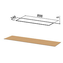 Вкладыш СТЕКЛО для стола переговоров "Приоритет", 898х246х5 мм, К-930