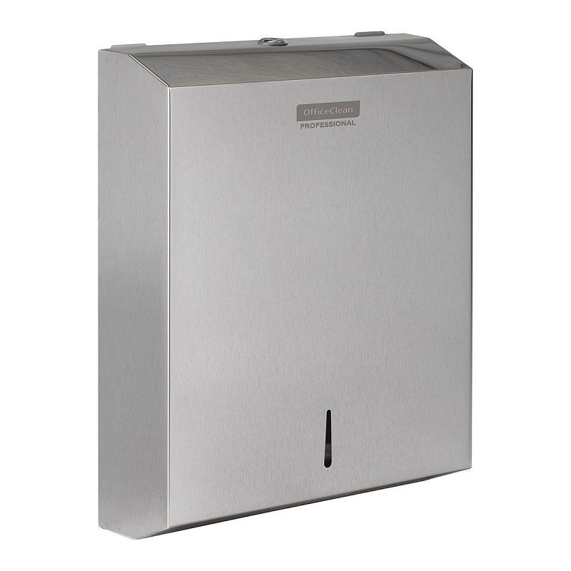 Диспенсер для полотенец листовых OfficeClean Professional (V-сл.), нержавеющая сталь