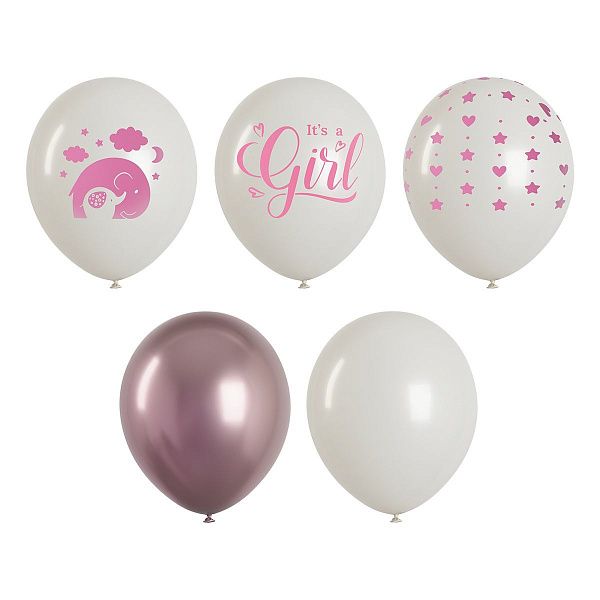 Воздушные шары, 10шт., М12/30см, MESHU "It's girl", пастель, ассорти
