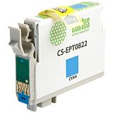 Картридж совм. Cactus EPT0822 голубой для Epson Stylus Photo R270/290/RX590 (13.8мл)