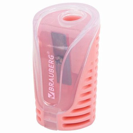 Точилка с контейнером BRAUBERG "CELL PASTEL", пастельные цвета ассорти, 272503 