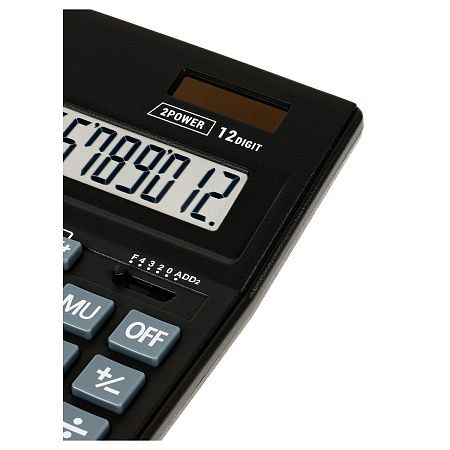 Калькулятор настольный Eleven Business Line CDB1201-BK, 12 разрядов, двойное питание, 155*205*35мм, черный