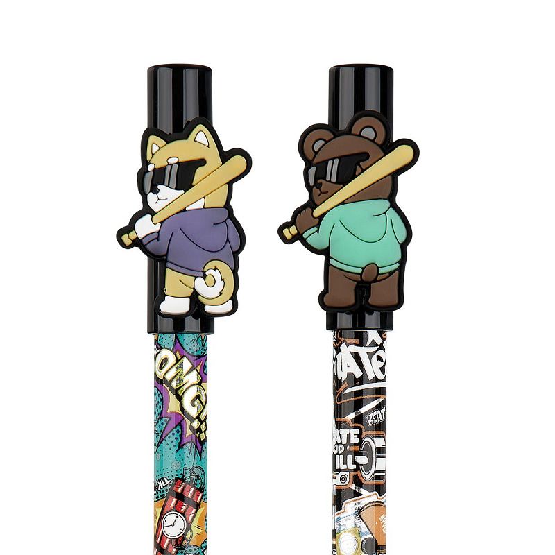 Ручка шариковая MESHU "Cheeky Friends" синяя, 0,7мм, корпус ассорти 