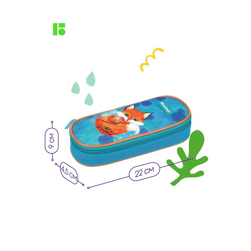 УЦЕНКА - Пенал корпусный 1 отделение, 220*90*45 Berlingo "Little dreamer", полиэстер (осн 351275) 