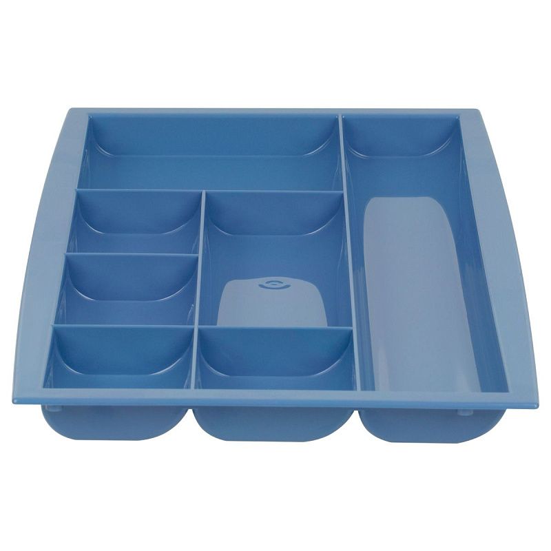 Настольная подставка СТАММ "Field", полистирол, сине-голубая