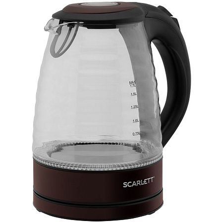 Чайник электрический Scarlett SC-EK27G97, 1,7л, 2200Вт, с подсветкой, стекло/пластик