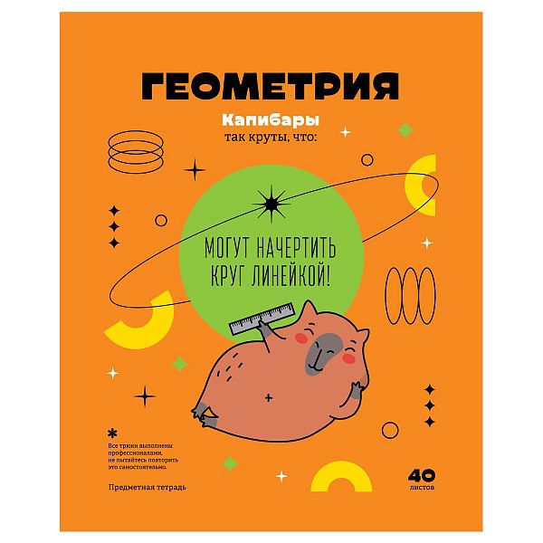 Тетрадь предметная 40л. BG "Записки школьника" - Геометрия , эконом