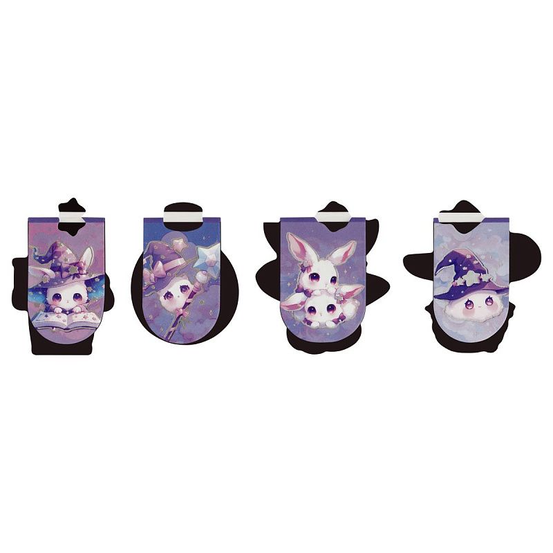 Закладки магнитные для книг, 4шт., MESHU "Megical alchemy", голографическая фольга 