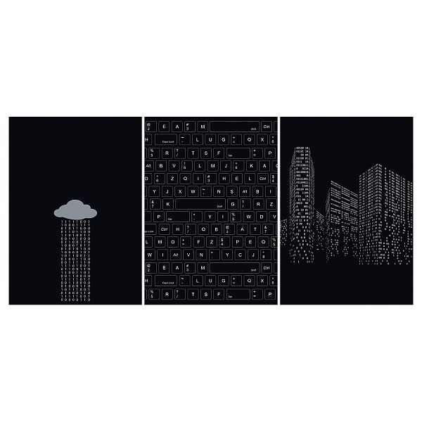 Тетрадь 96л., А4 клетка BG "Цифровой мир", суперэконом