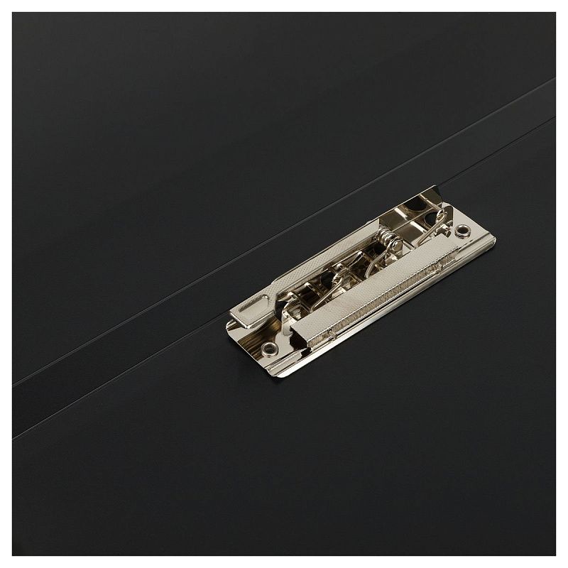 Папка с 2-мя зажимами СТАММ "Стандарт" А4, 17мм, 700мкм, пластик, черная 