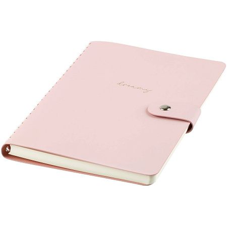 Записная книжка А5 96л. ЛАЙТ, кожзам, скрытый гребень, Greenwich Line "Pastel. Pink", блок в линию