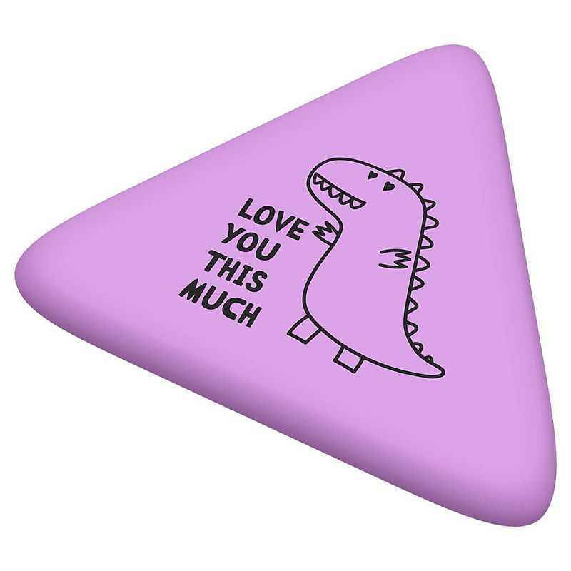 Ластик Berlingo "Dino", треугольный, термопластичная резина, 50*44*7мм 