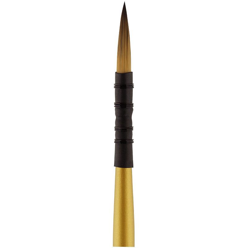 Кисть художественная синтетика Гамма "GOLD BRUSH", круглая №4, французское крепление, короткая ручка