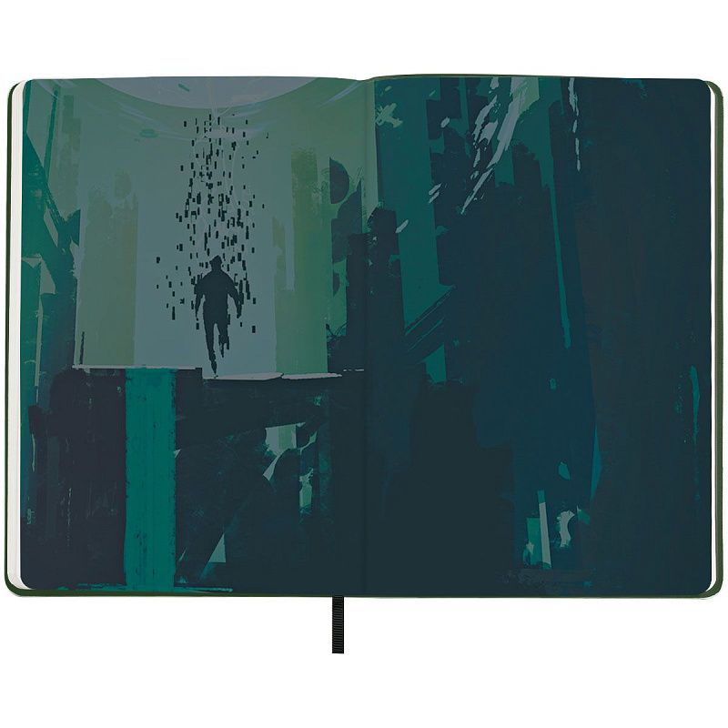 Записная книжка А5 80л. ЛАЙТ, кожзам, Greenwich Line "Future. Lightning ball", с резинкой, тиснение фольгой, блок в линию