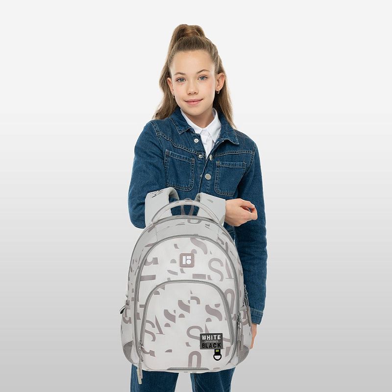 Рюкзак Berlingo ErgoFit "Trendy Beige" 42*30*17см, 2 отделения, 3 кармана, эргономичная спинка 