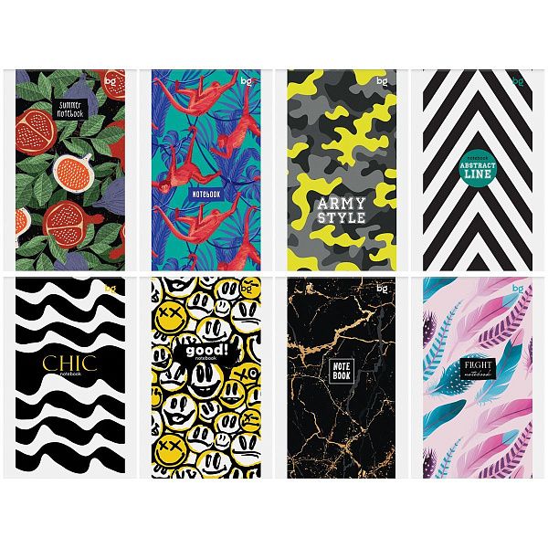 Блокнот А6 48л. на скрепке BG "Микс. Ассорти"