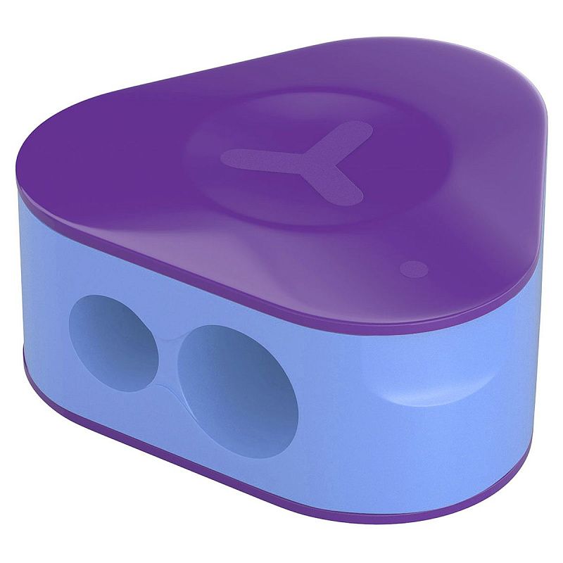 Точилка пластиковая Berlingo "Envy", с контейнером, 2 отверстия, ассорти 