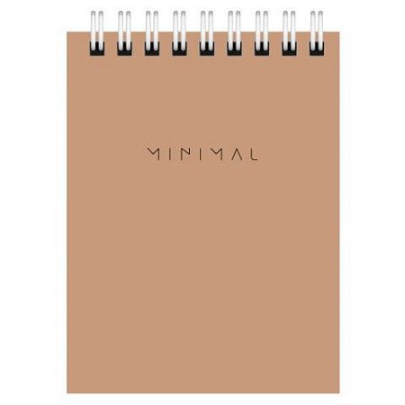 Блокнот МАЛЫЙ ФОРМАТ А7 75х105 мм, 40 л., гребень, картон, клетка, BRAUBERG "Minimal Classic", 116430