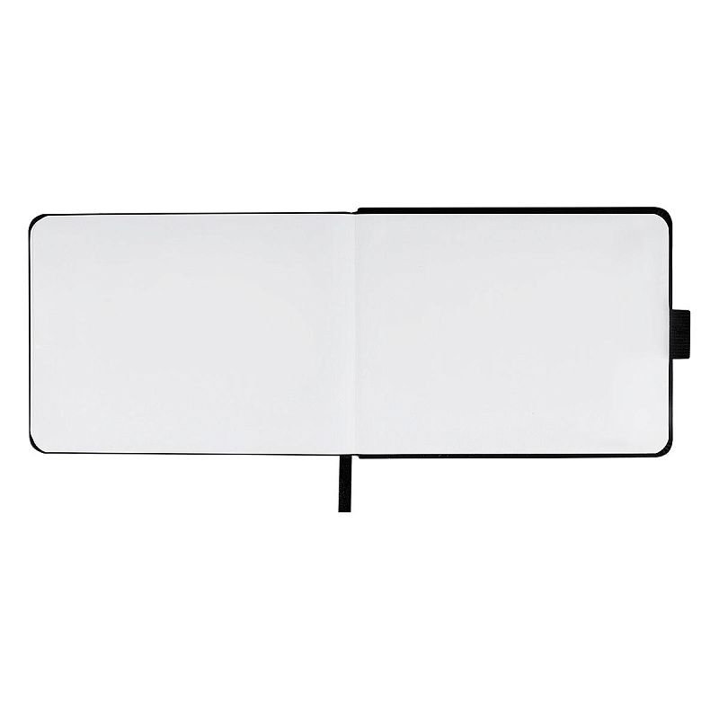 Скетчбук 100л., 148*105 Гамма "Студия", черный, твердая обложка, на резинке, белая, 110г/м2