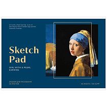 Альбом для рисования 40л., А4, на скрепке Greenwich Line "Great painters. Vermeer", 120г/м2 Альбом для рисования 40л., А4, на скрепке Greenwich Line "Great painters. Vermeer", 120г/м2