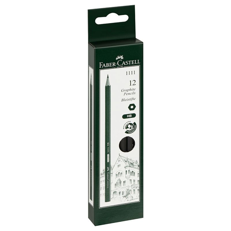 Карандаш ч/г Faber-Castell "1111" HB, заточен. 