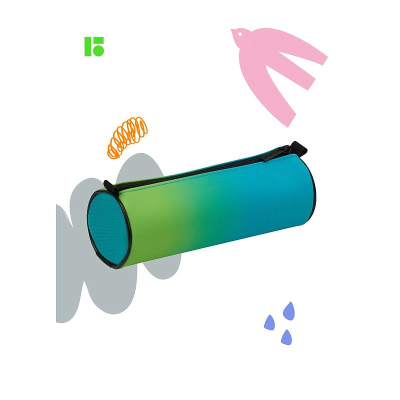 Пенал 1 отделение, 210*60 Berlingo "Radiance", полиэстер, зеленый 