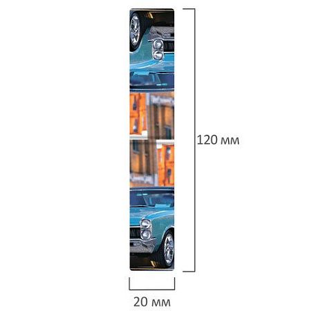 Закладки для книг МАГНИТНЫЕ, "RETRO CARS", набор 6 шт., 60x20 мм, BRAUBERG, 113158 