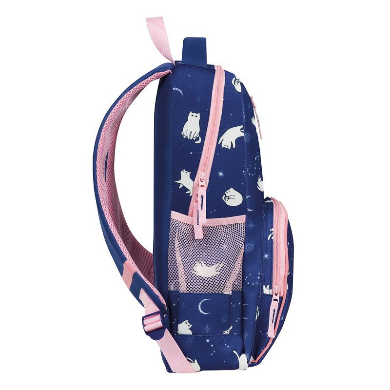 Рюкзак ArtSpace School "Cat curious", 44*31*16см, 1 отделение, 4 кармана, уплотн. спинка 