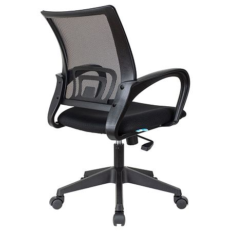 Кресло оператора Helmi HL-M95 (695) "Airy", спинка сетка черная/сиденье ткань TW черная, механизм качания