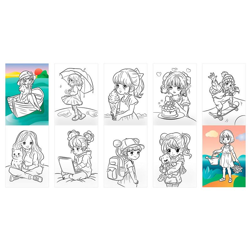 Раскраска А5, 10 стр. ТРИ СОВЫ "Для девочек"