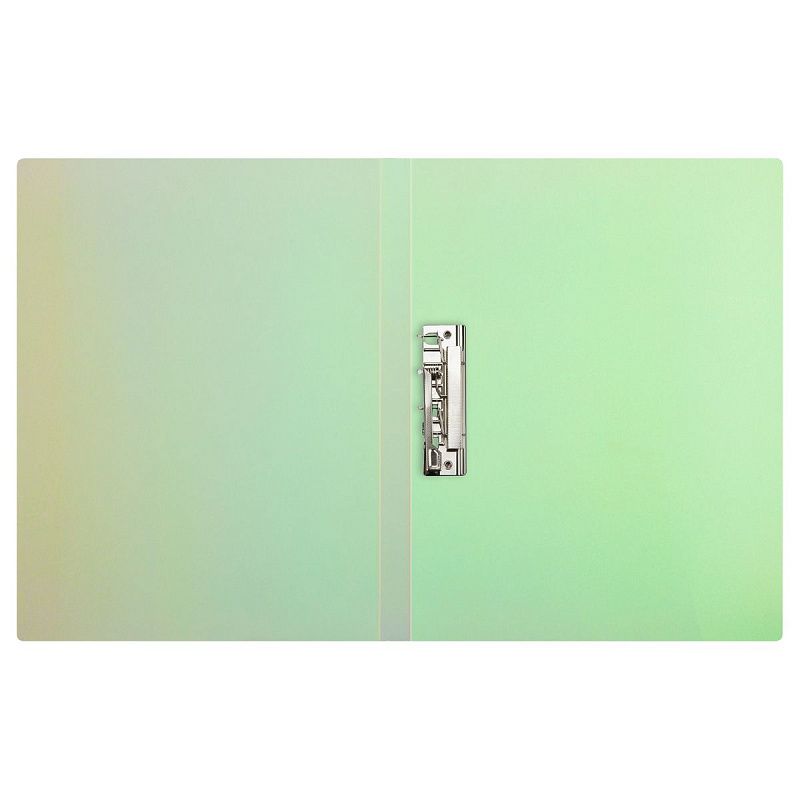 Папка с боковым зажимом СТАММ "Сияние" А4, 17мм, 700мкм, пластик, белый 