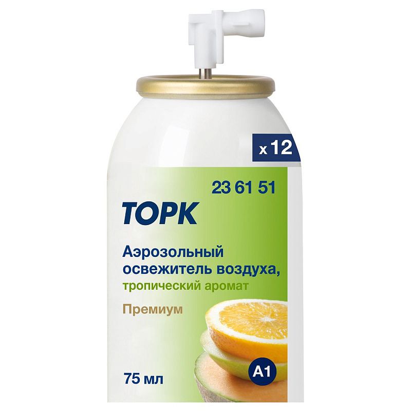 Сменный баллон для освежителя воздуха Торк "Premium"(А1), тропический, 75мл 