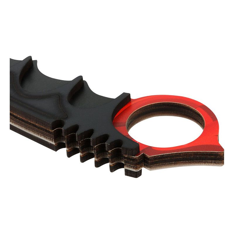 Нож деревянный ТРИ СОВЫ Керамбит, "Коготь", пакет с европодвесом 