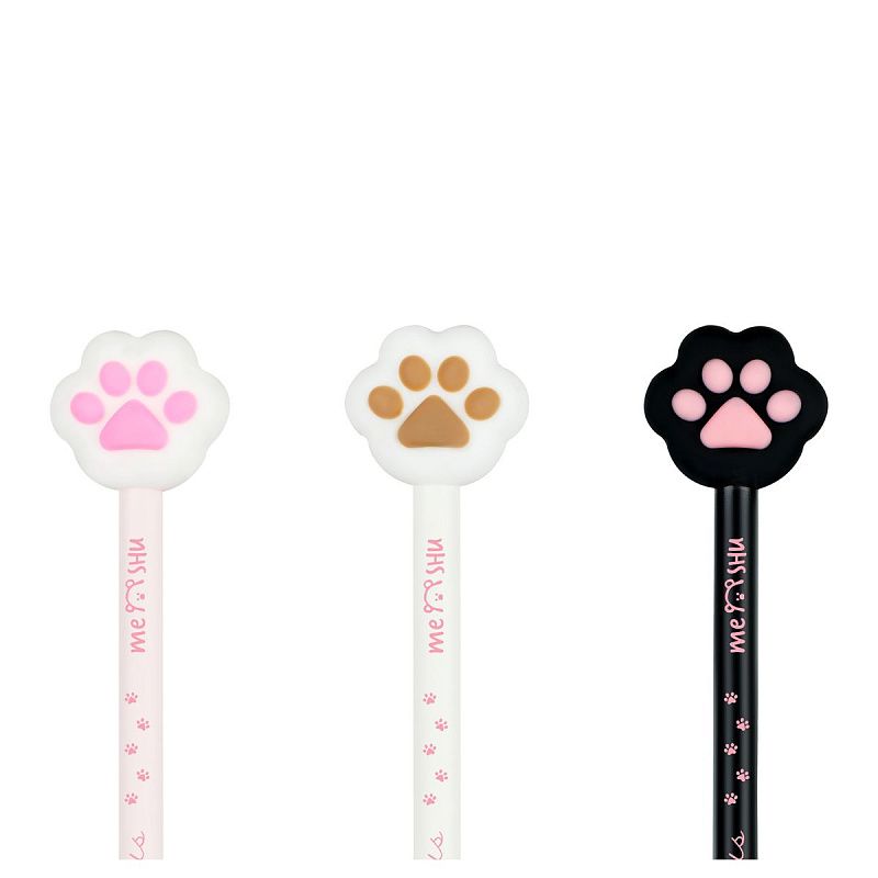 Ручка шариковая MESHU "Cute Paws" синяя, 0,5мм, корпус ассорти 