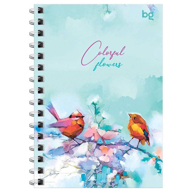 Записная книжка А6 120л. на гребне BG "Цветочный стиль"