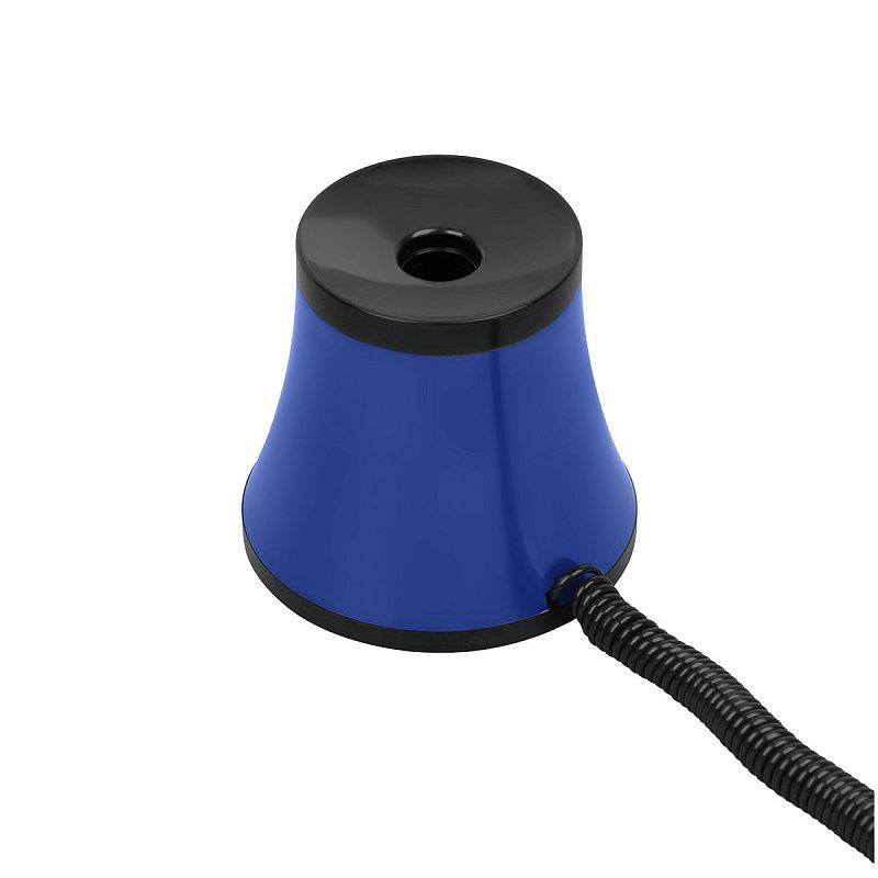 Ручка шариковая настольная OfficeSpace синяя, 0,7мм, черный корпус, синяя подставка, европодвес 