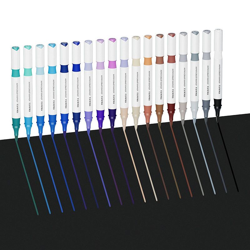 Маркеры акриловые Гамма "Классические", двухцветные, 36шт., 72 цв., пластик.бокс