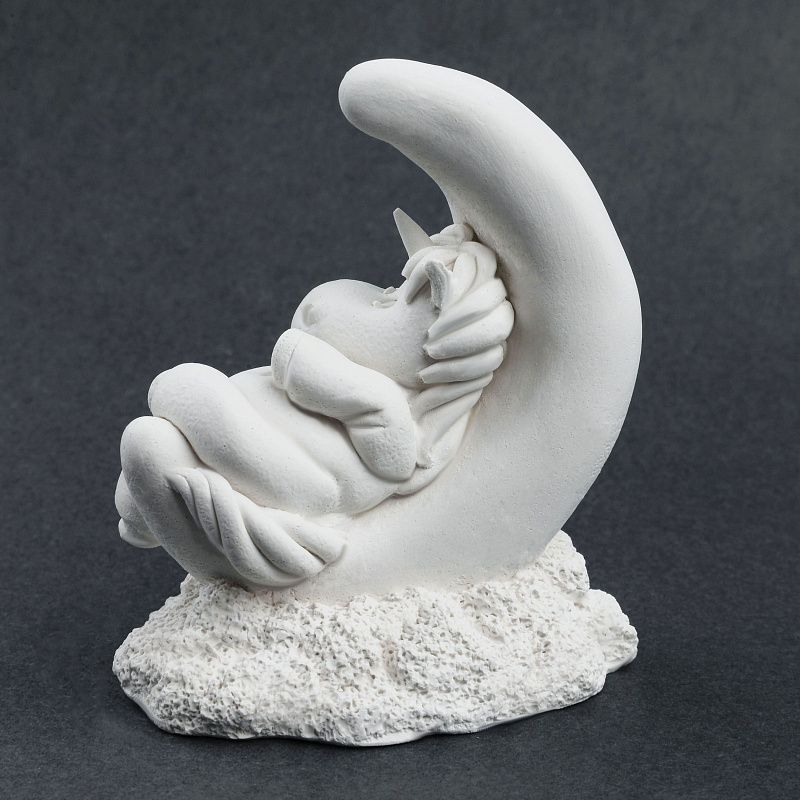 Набор для росписи из гипса ТРИ СОВЫ "Спящий единорог", высота фигурки 8см, с красками и кистью, картонная коробка